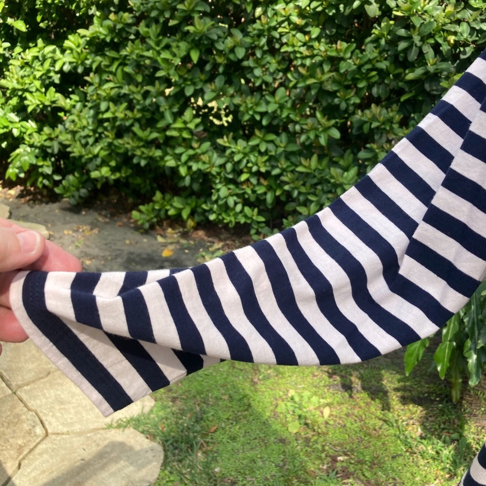 Talbots blue and white striped tee - Picture 5 of 6